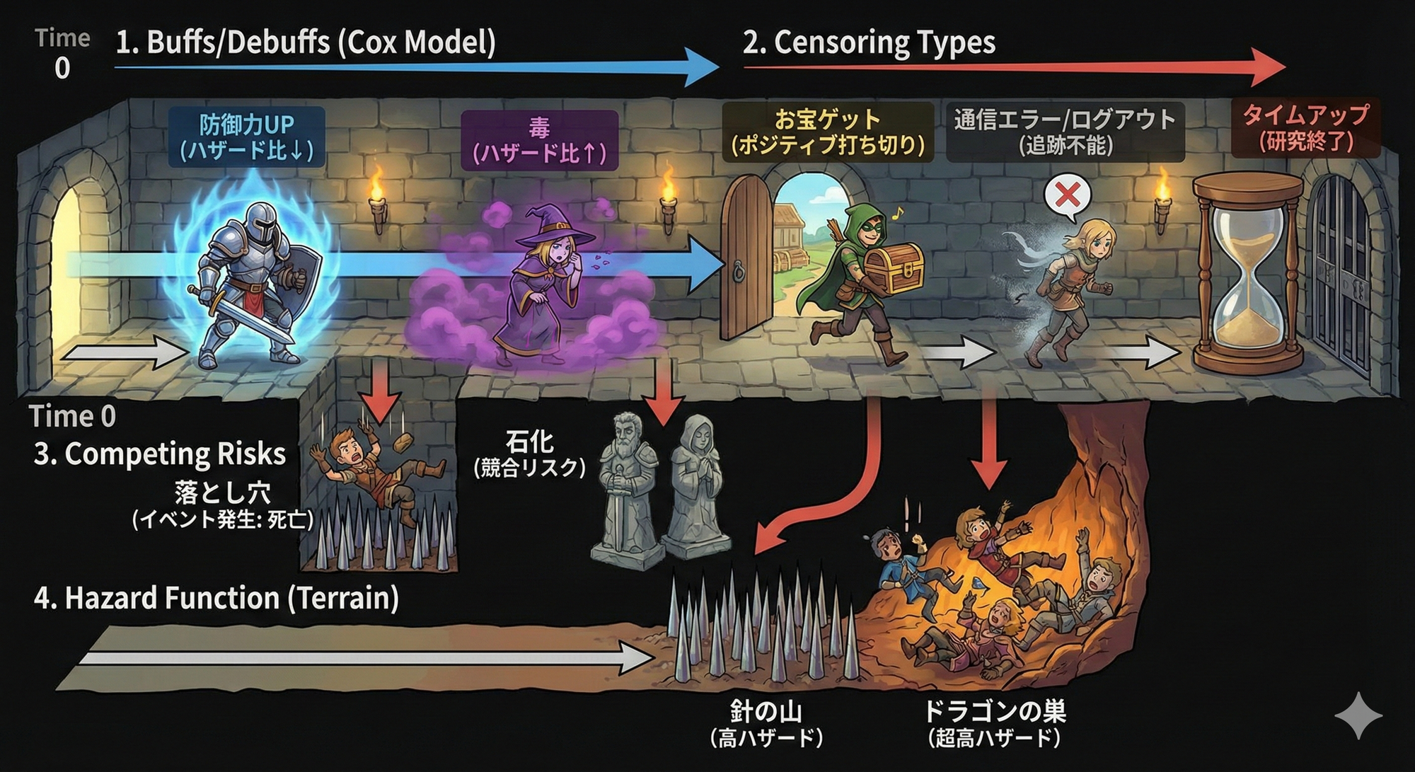 生存時間解析入門｜Pythonで学ぶKaplan-Meier・Cox回帰
