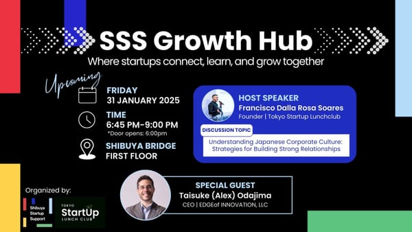 【イベント登壇】「SSS Growth Hub」で日本の企業文化とビジネス戦略を語る